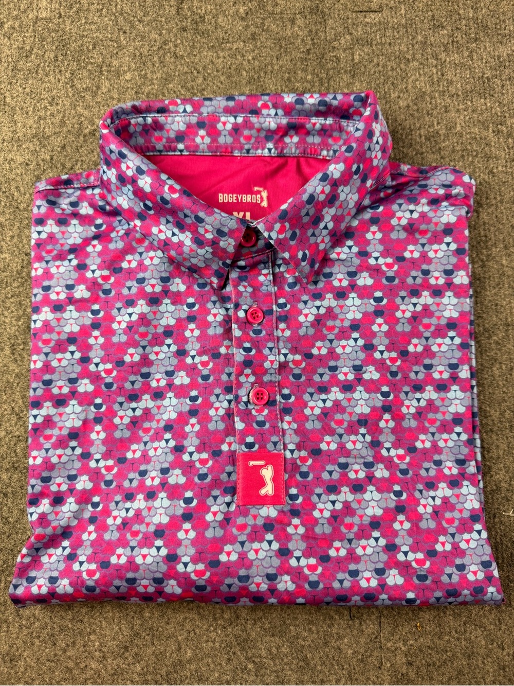 Bogey Bros Mens Short Sleeve Golf Polo Shirt Size XL Multicolor